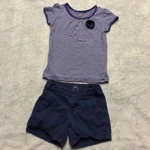 Girls navy blue outfit